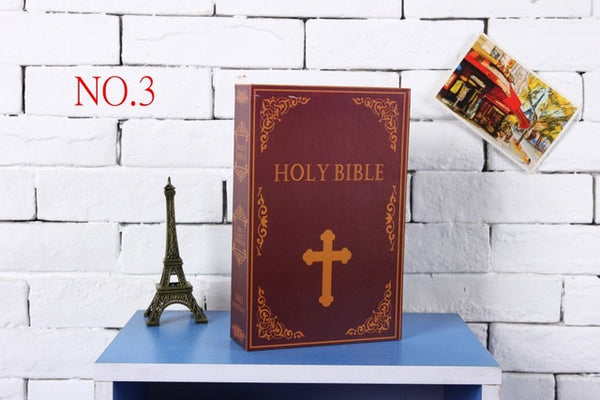 Size M 10/Color Key Lock Hidden Safe Box Book Safes For Travel Home Money Jewelry Security Steel Simulation Book 240*155*55mm