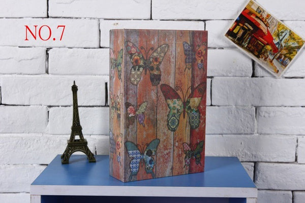 Size M 10/Color Key Lock Hidden Safe Box Book Safes For Travel Home Money Jewelry Security Steel Simulation Book 240*155*55mm