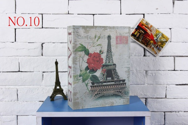 Size M 10/Color Key Lock Hidden Safe Box Book Safes For Travel Home Money Jewelry Security Steel Simulation Book 240*155*55mm