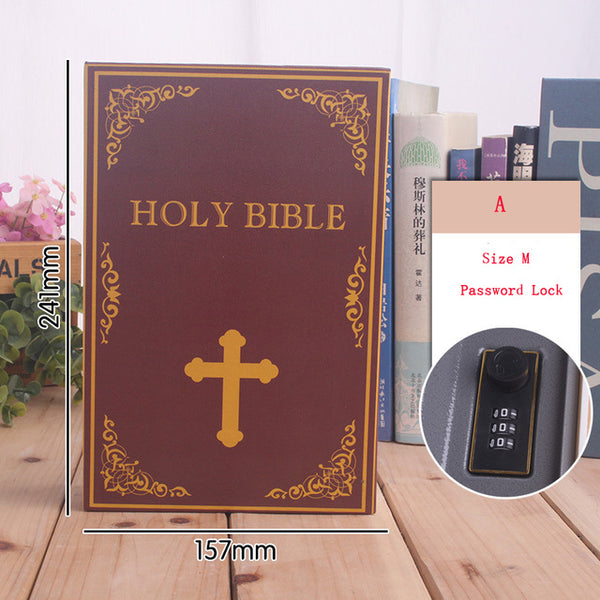 Security Password Lock Safety Box Money Storage box Hidden Secret Safe Steel Simulation Classic Book Style Key Safe Box Kid Gift