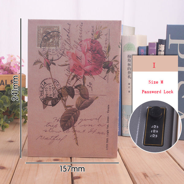 Security Password Lock Safety Box Money Storage box Hidden Secret Safe Steel Simulation Classic Book Style Key Safe Box Kid Gift